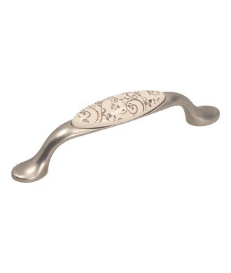 Uchwyt UP19, nikiel patynowany, porcelana MLK-11, 96mm