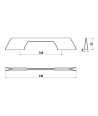 Uchwyt UA125, czarny mat, 160mm
