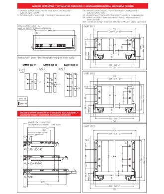 Szuflada GAMET BOX-31, niska, antracyt, 300mm