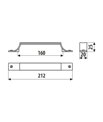 Uchwyt UU19, grafit strukturalny, 160mm