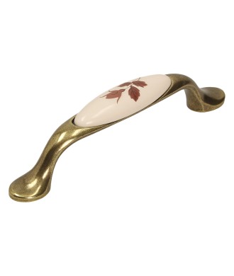 Uchwyt UP19, złoty antyczny, porcelana MLK-2, 96mm