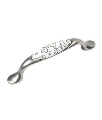 Uchwyt UP19, nikiel patynowany, porcelana WHT-12, 96mm