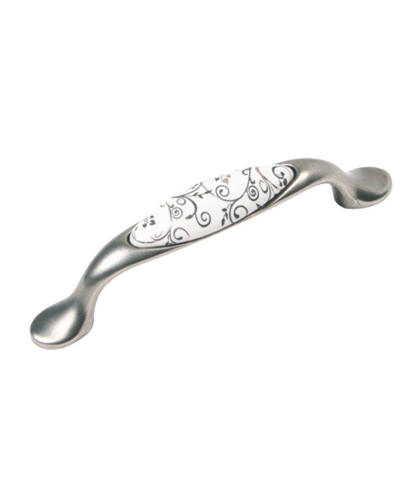 Uchwyt UP19, nikiel patynowany, porcelana WHT-12, 96mm