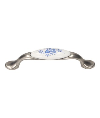 Uchwyt UP19, nikiel patynowany, porcelana WHT-16, 96mm