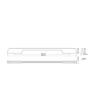 Uchwyt UA77, nikiel szczotkowany, 320mm