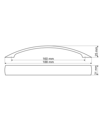 Uchwyt US16, chrom satynowy, 160mm