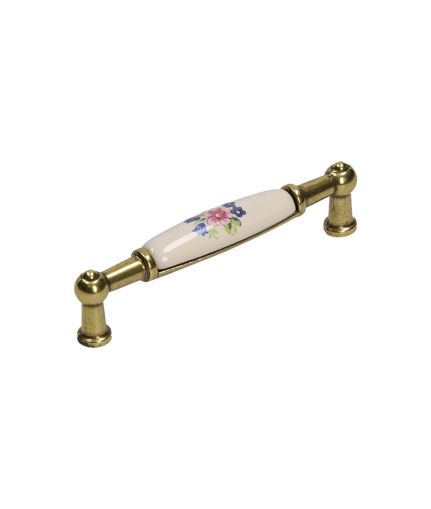 Uchwyt UP21, złoty antyczny, porcelana MLK-1, 96mm