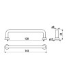Uchwyt US18, grafit strukturalny, 128mm