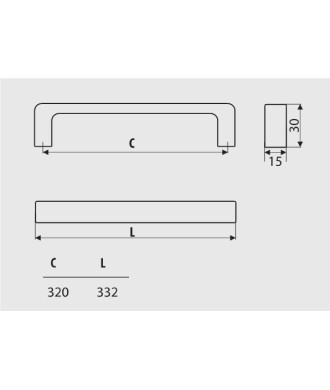 Uchwyt UU52, grafit strukturalny, 320mm