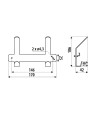 Wieszak WS20, czarny strukturalny, 170mm