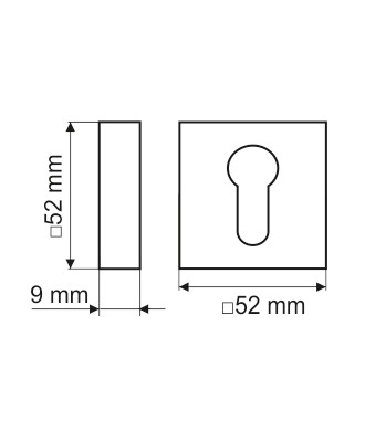 Szyld dolny PLT26J-Y, Premium Line, nikiel szczotkowany, kwadratowy