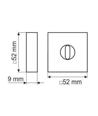 Szyld dolny PLT26-WC, Premium Line, nikiel szczotkowany, kwadratowy