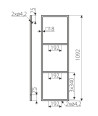 Rama półki SR18, Profil System, czarny strukturalny, wys. 1092mm