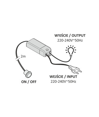 Wyłącznik zbliżeniowy do szaf IR K2 500W 220-240V