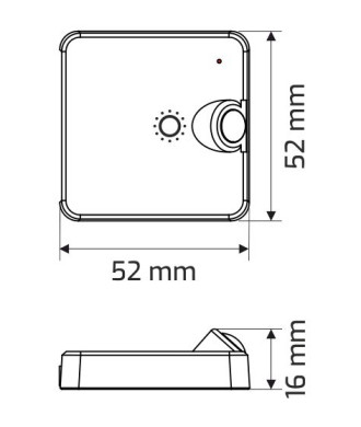 DELI 2 Sensor PIR ze ściemniaczem, czarny