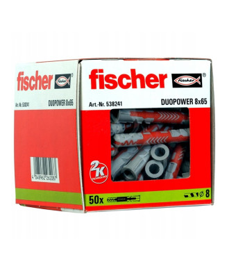 Kołki FISCHER Duopower, 8x65, 50 szt