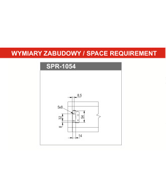 Bok szuflady SPR2-54, biały, 300mm