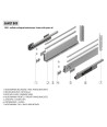 Szuflada GAMET BOX2, reling kwadrat, wysoka, antracyt, 300mm