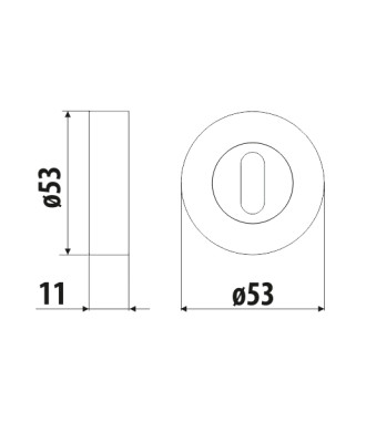 Szyld dolny PLT33-N, nikiel szczotkowany, okrągły