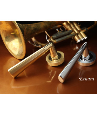 Klamka Verdi VE-M04, Ernani, szyld okrągły, chrom, chrom matowy