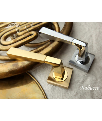 Klamka Verdi VE-M06, Nabucco, szyld kwadratowy, złoty, złoty matowy