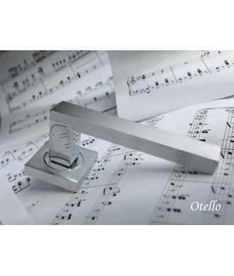 Klamka Verdi VE-M07, Otello, szyld kwadratowy, chrom, chrom matowy