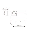 Klamka Verdi VE-M10, Joanna D'ark, szyld kwadratowy, chrom, chrom matowy