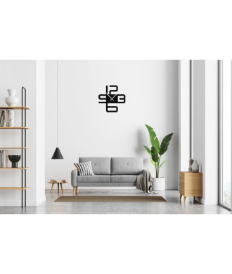 Zegar ścienny AD210, CYFRY, czarny strukturalny