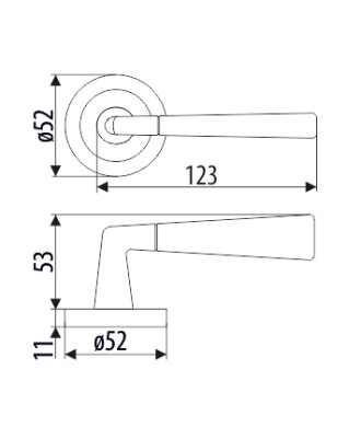 Klamka DH81, Erni, Basic Line, szyld okrągły, czarny super mat