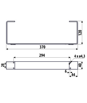 Nóżka NS37, biały mat, 120mm