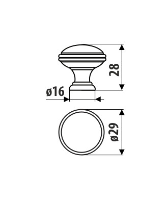 Gałka GR49, nikiel patynowany półmatowy szczotkowany