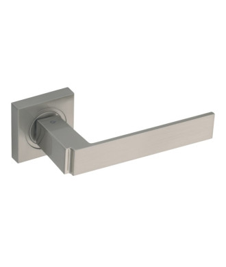 Klamka Mensa DH12 + szyld dolny PLT23 na klucz, nikiel szczotkowany