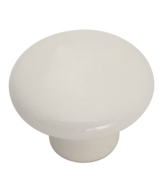 Gałka GP20, biała porcelana wzór 0