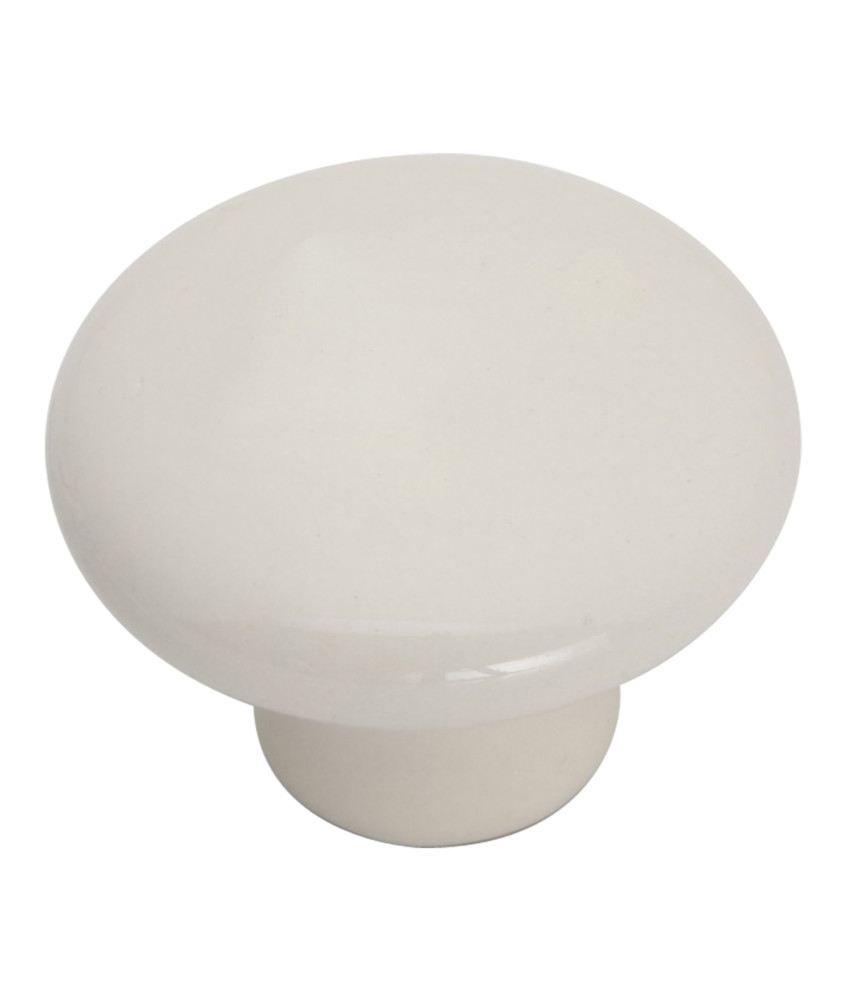 Gałka GP20, biała porcelana wzór 0