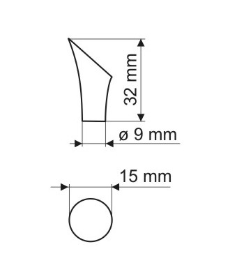 Gałka GN68, nikiel satynowy