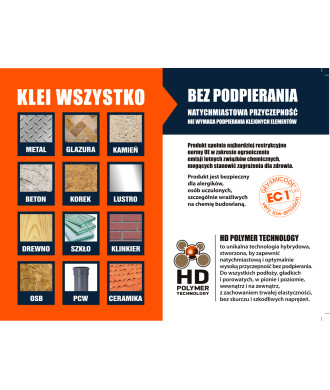 Klej uniwersalny MAMUT GLUE elastyczny montażowy BOSTIK, 290ml