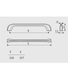 Uchwyt UU05, grafit, 320mm