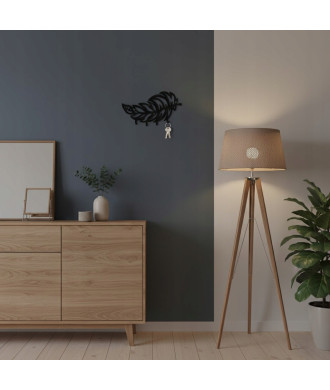 WIESZAK na klucze LIŚĆ Metalowy Uchwyt Ścienny LOFT Dekoracja Przedpokój