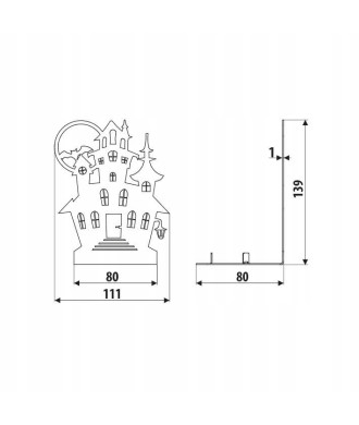 GAMET, Świecznik Halloween NAWIEDZONY DOM Metalowy Lampion HIT SEZONU