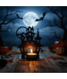 GAMET, Świecznik Halloween NAWIEDZONY DOM Metalowy Lampion HIT SEZONU