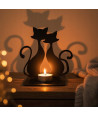 Świecznik Metalowy KOTY Podstawka na Tealight Czarny Loft Dekoracja Prezent