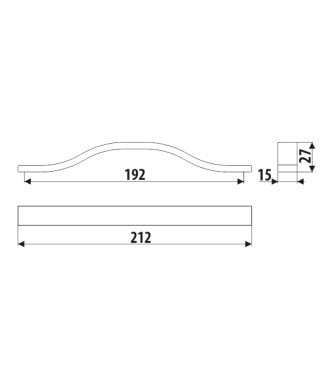 Uchwyt UA130, kaszmir, 192mm