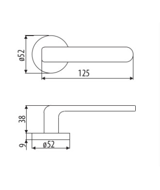 Klamka DH29, Organic, szyld okrągły, szarobrązowy