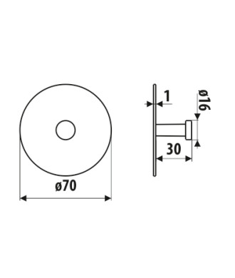 Wieszak WS52, czarny super mat