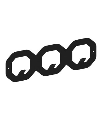 Wieszak WS40, HEKSAGON, czarny strukturalny